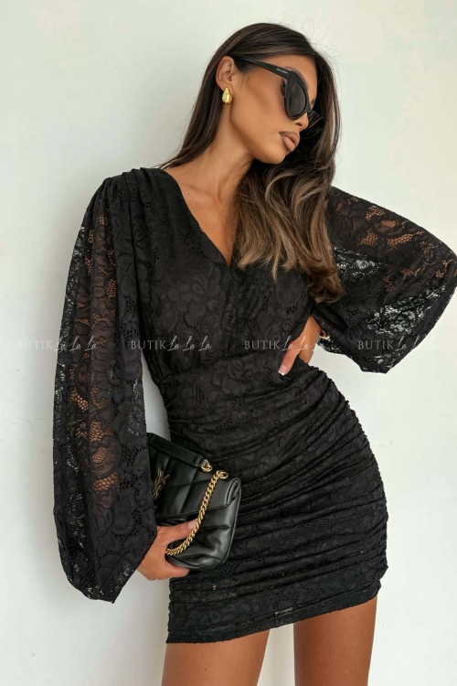 Sukienka koronkowa czarna Belimo 5