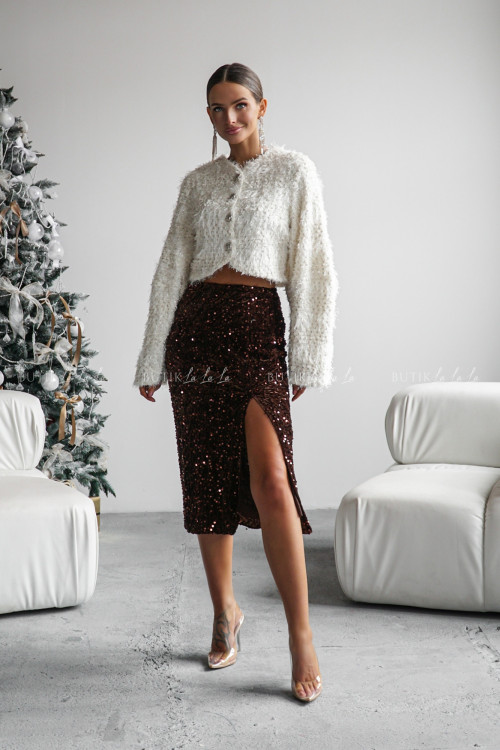 Spódnica cekinowa brązowa Aurora 3